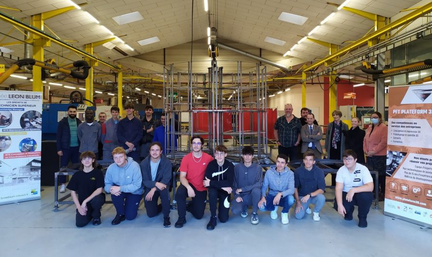 LE CREUSOT : Un partenariat Plateform3D/ Isosign / Lycée Léon Blum conduit à une belle réalisation !