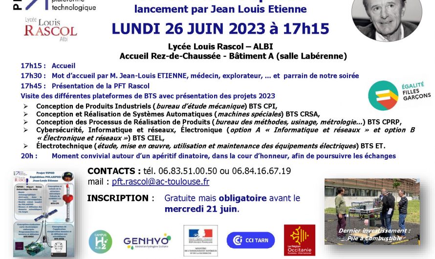 « Soirée des entreprises » le lundi 26 juin à la PFT Rascol